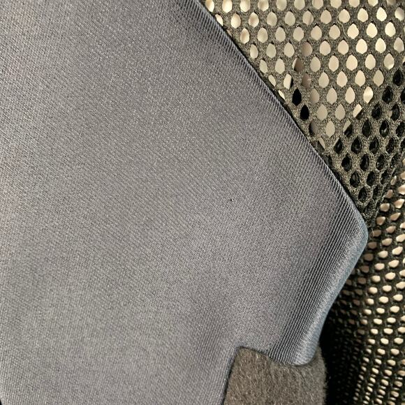 FENDI Fall 2014 Size 6 Navy Green Polyamide Blend Patchwork Back Zip Casual Top - Picture 8 of 13